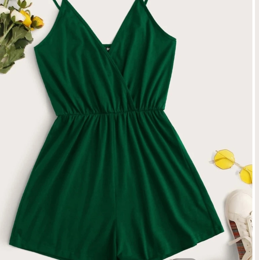 NWOT Green Romper